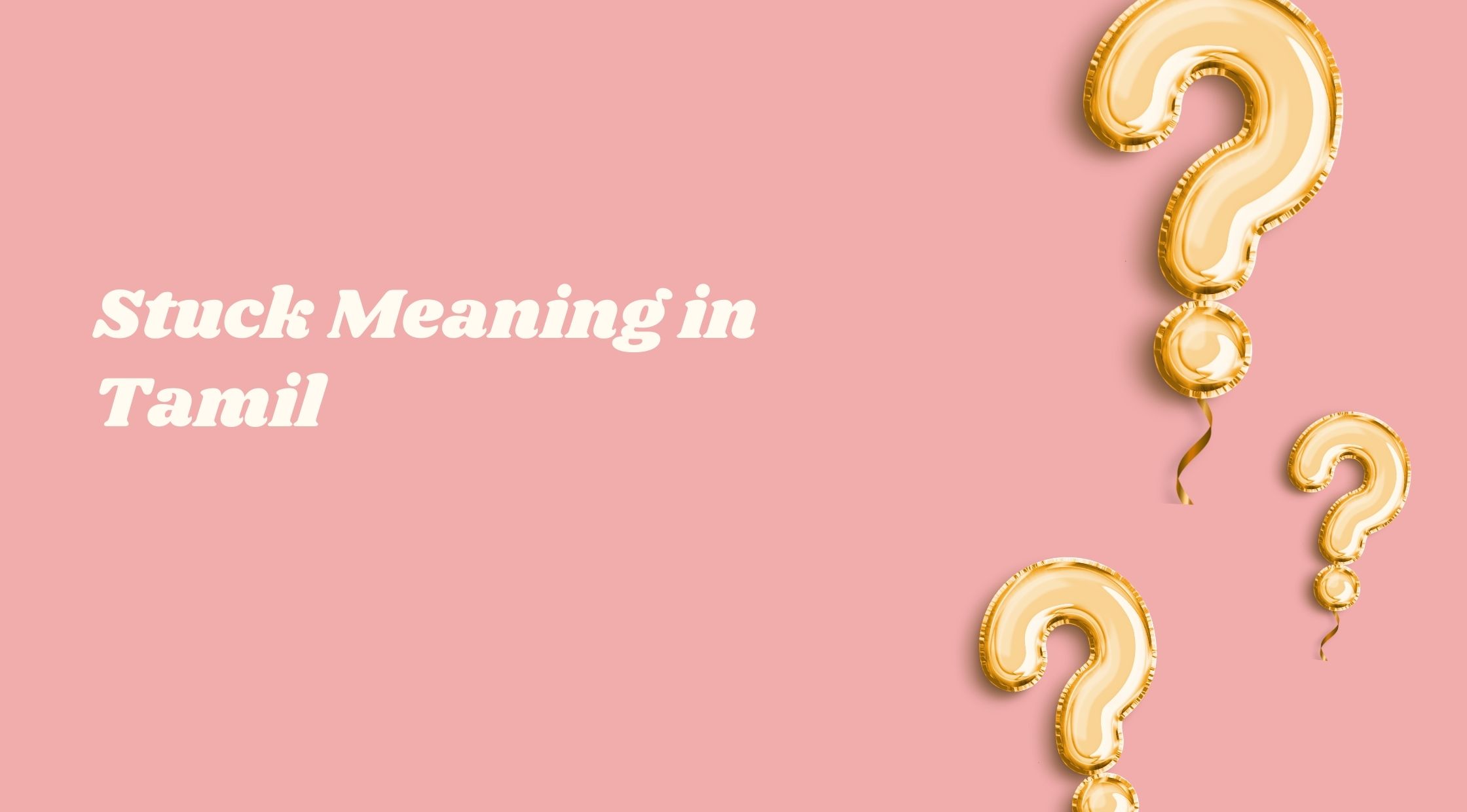 Stuck Meaning in Tamil